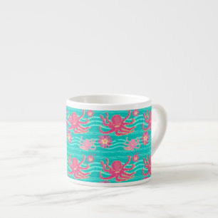 Undervattens- rosa mugg för espressomugg