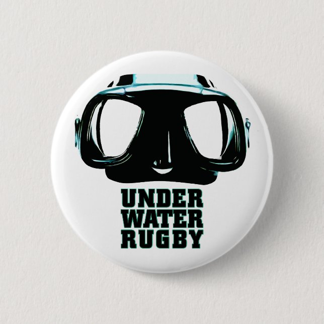 Undervattens- Rugby knäppas Knapp (Framsida)