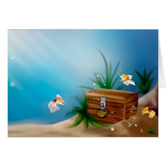 Undervattens- skatter hälsningskort