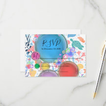 Undervattens tema för bröllop RSVP