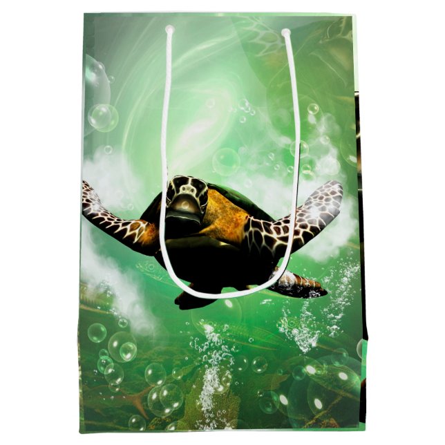 Undervattens- värld med seaturtle (Baksidan)