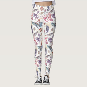 Undervattensakvarellkomposition Serie Design 1 Leggings