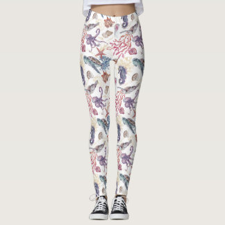 Undervattensakvarellkomposition Serie Design 1 Leggings