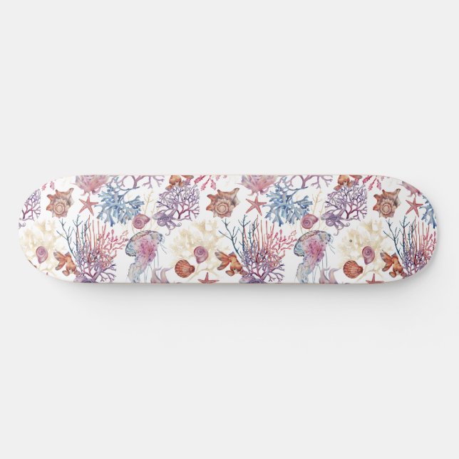 Undervattensakvarellkomposition Serie Design 3 Mini Skateboard Bräda 18,5 Cm (Horz)