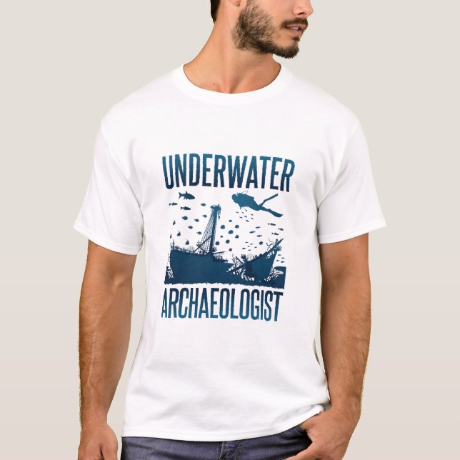 Undervattensarkeolog T Shirt (Framsida)