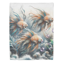 Undervattensart av fisk och korall i akrylfärger