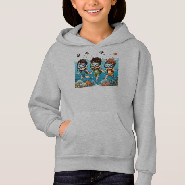 Undervattensäventyr med vänner t shirt (Framsida)