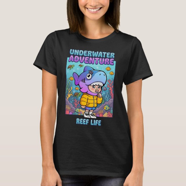 Undervattensäventyr Rev Liv T Shirt (Framsida)