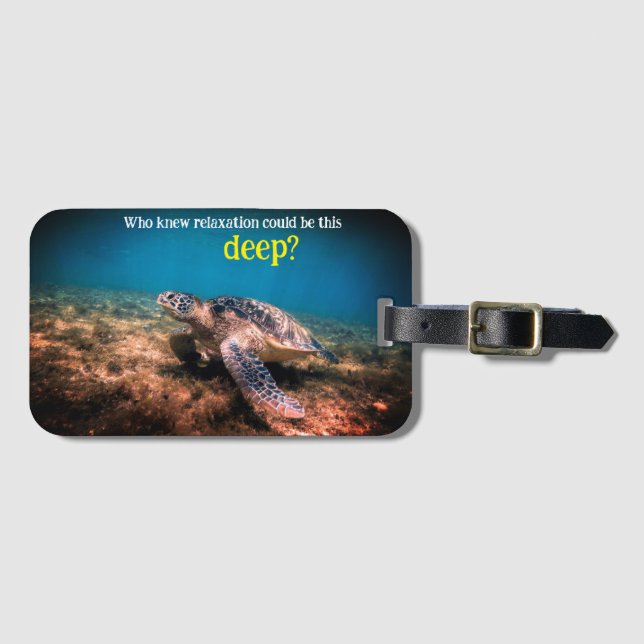 Undervattensavslappning av havssköldpaddor bagagebricka (Framsida horisontal)