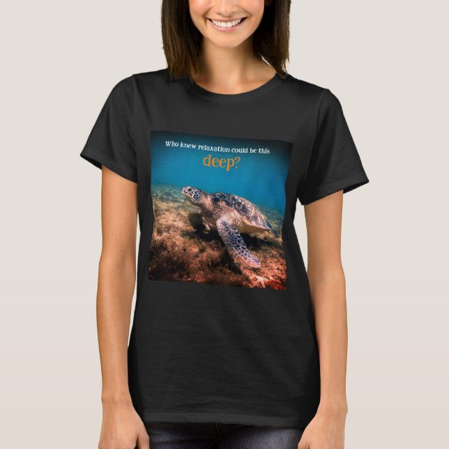Undervattensavslappning av havssköldpaddor t shirt (Framsida)
