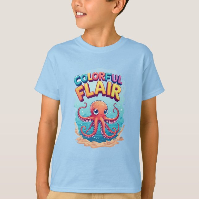 🐙 Undervattensbläckfisk Oceanäventyr  🐙 T Shirt (Framsida)