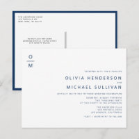 Undervattensblått minimalistiskt monogram QR-kod B