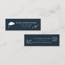 Undervattensblått Studenten-ikon Namn-kort