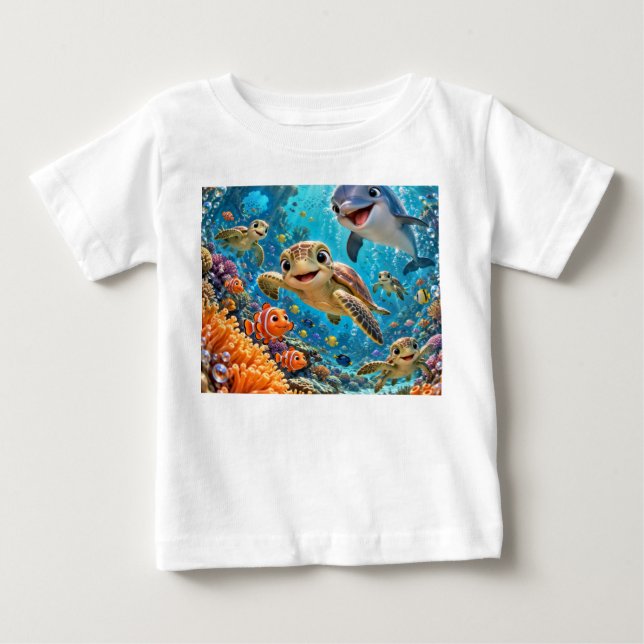 Undervattenscirt Cartoon Rev T-Shirt (Framsida)