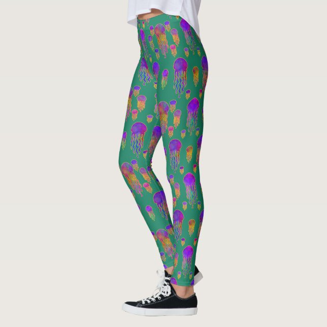 UndervattensDanmark Rainbows Sea Grönt Leggings (Vänster)