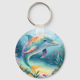 Undervattensdelfin Nyckelring