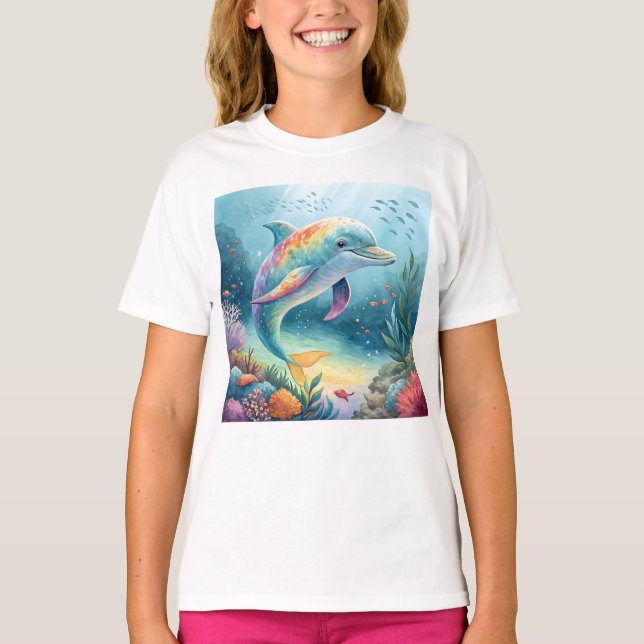Undervattensdelfin T Shirt (Framsida)