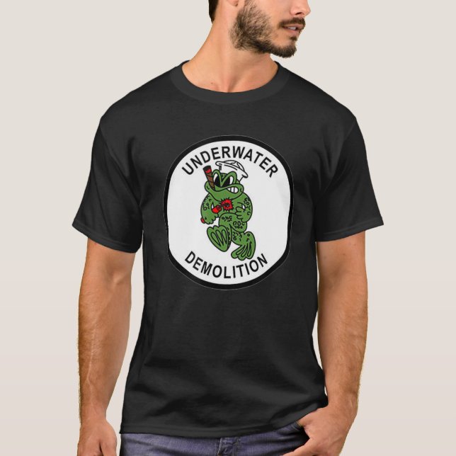  Undervattensdemonstrationsteamer Frog Patch Sälar T Shirt (Framsida)