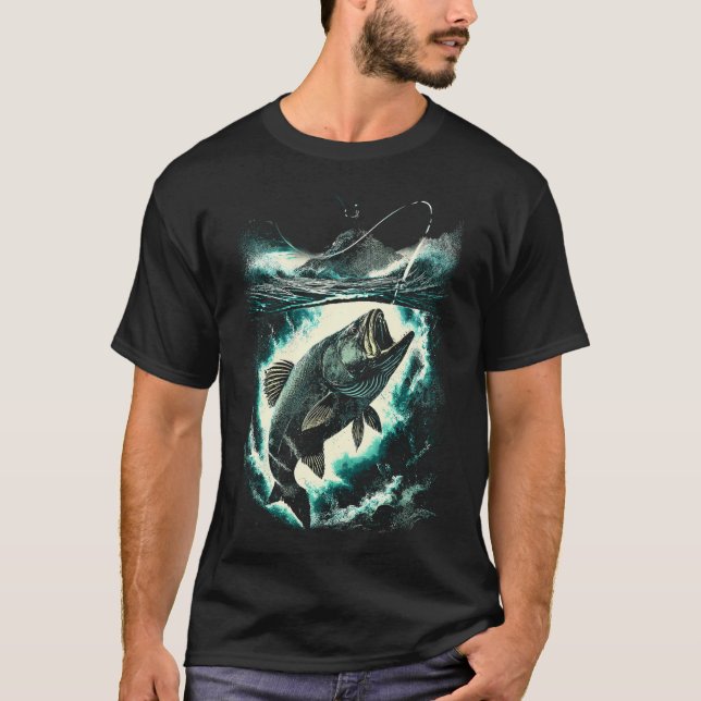Undervattensdesign för fiske t shirt (Framsida)
