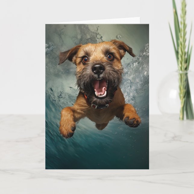 Undervattensdesign för svep Hund Kort (Framsida)