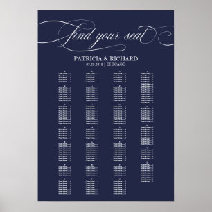 Undervattensdiagram för blå Bröllop Poster