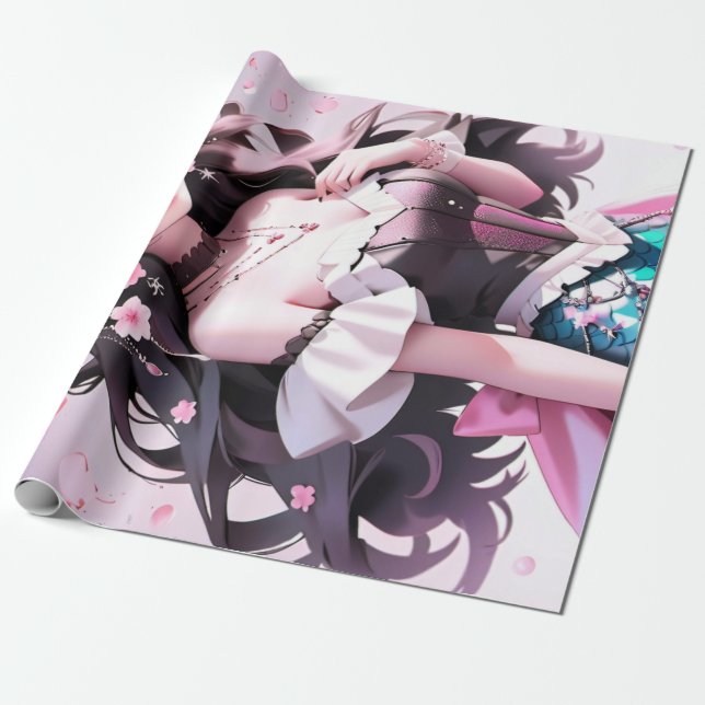 UndervattensFantasy: Sjöjungfru Birthday Gift Wrap Presentpapper (Utrullad)