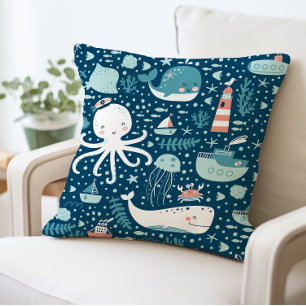 Undervattensfartsled Pillow, Nautiska havet Kudde