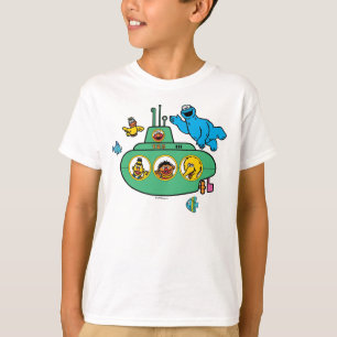 Undervattensfartyg för Cookie Monster och Sesame P T Shirt