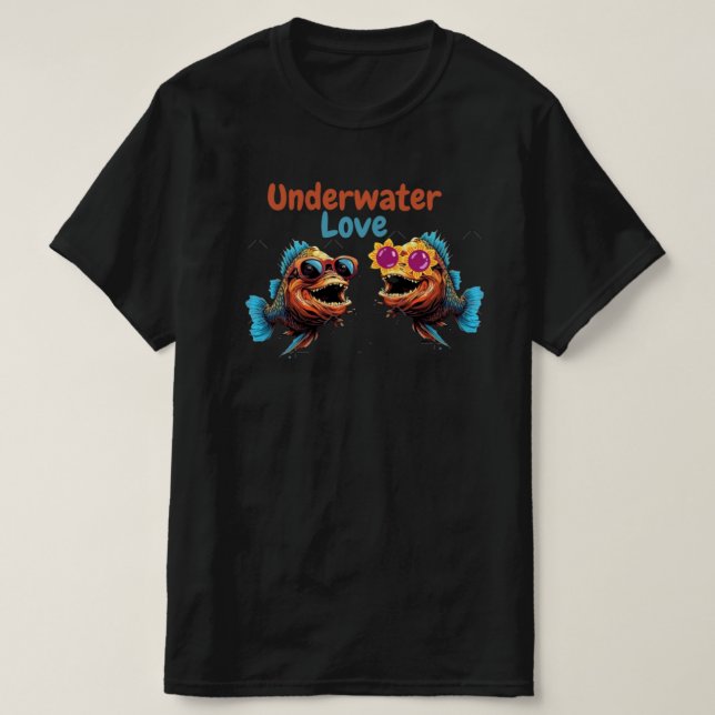 Undervattensfisk kärlek t shirt (Design framsida)