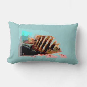 Undervattensfisk (teal) Pillow Lumbarkudde