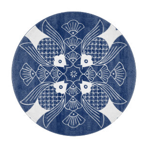 Undervattensfiskdesign med blå bakgrund