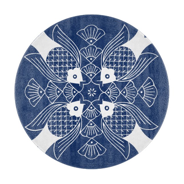 Undervattensfiskdesign med blå bakgrund (Framsidan)