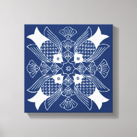 Undervattensfiskdesign med blå bakgrund