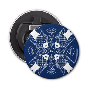 Undervattensfiskdesign med blå bakgrund flasköppnare