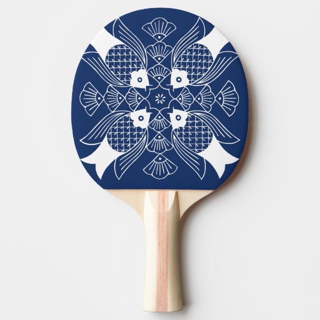 Undervattensfiskdesign med blå bakgrund pingisracket (Framsidan)