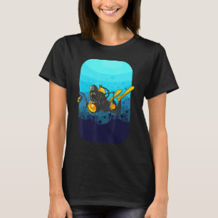 Undervattensfoto dykare med kamera 2 t shirt