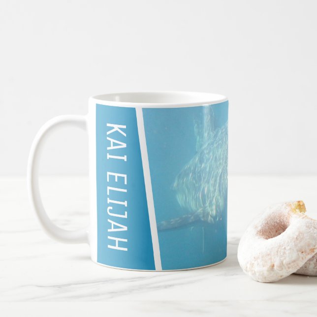 Undervattensfoto för valhaj Australien Kaffemugg (Med munk)