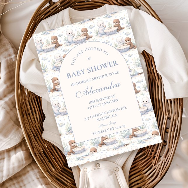 Undervattenshavsdjur Baby Shower Inbjudningar (Skapare uppladdad)