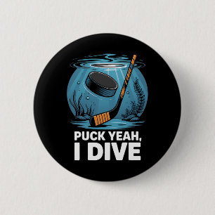 Undervattenshockeyspelare Puck Ja Dykning Sport Aq Knapp