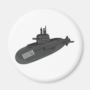 Undervattensillustration av tecknaden magnet