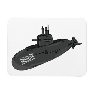 Undervattensillustration av tecknaden magnet