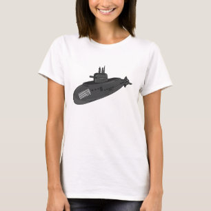 Undervattensillustration av tecknaden t shirt