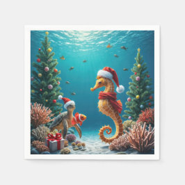 Undervattensjuka Juli Seahorse och Sea Turtle Pappersservett
