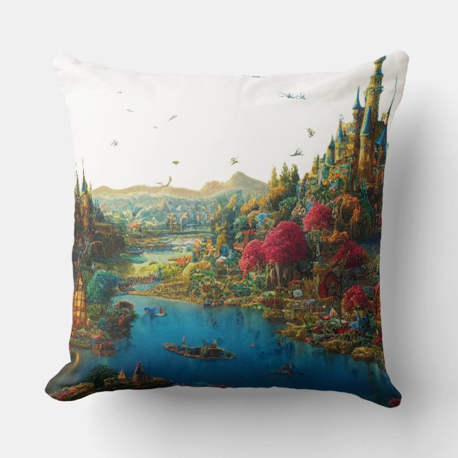 Undervattenskaj Fantasy Pillow Kudde (Framsida)