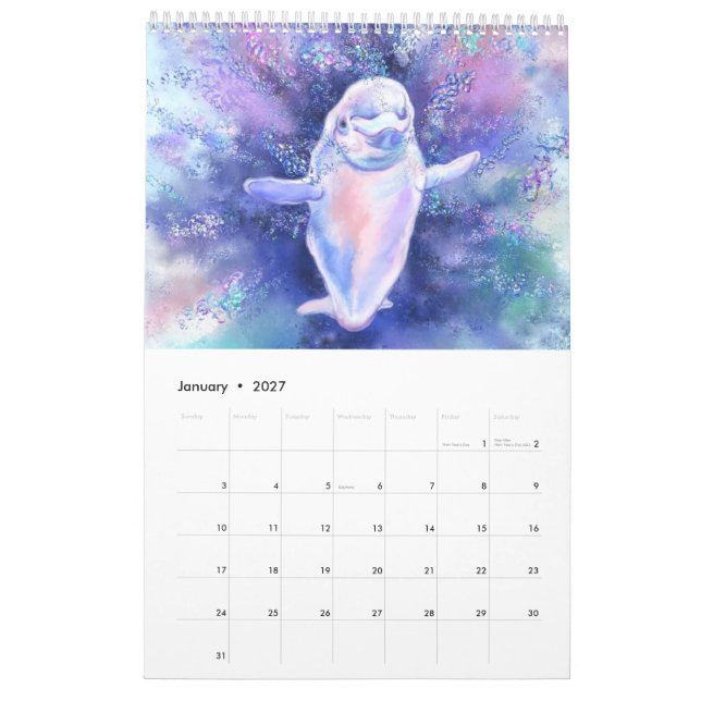 Undervattenskalendern Underwater Life Calendar Won Kalender (Jan 2027)