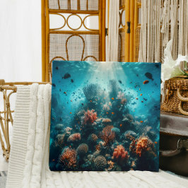 Undervattensklyra Vibrant Coral Reef & Sea Life Canvastryck