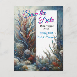 Undervattenskonst av fisk och korall i akryl meddelande vykort