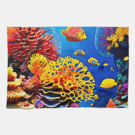 Undervattenskoralen Garden Design Kökshandduk