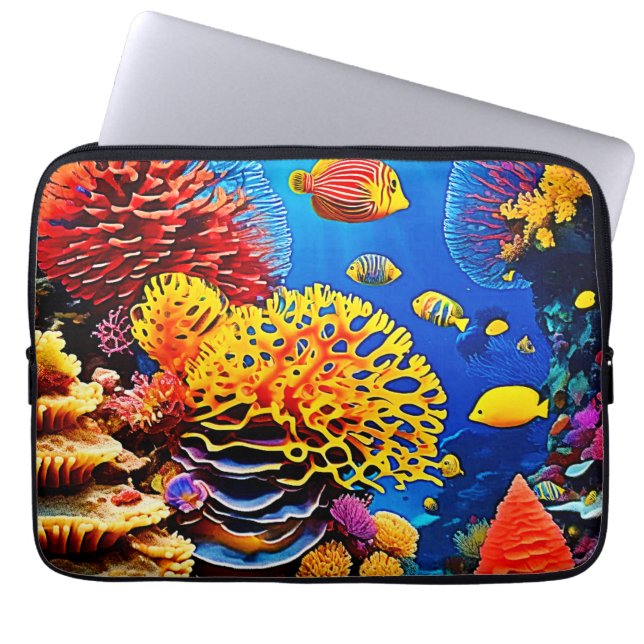 Undervattenskoralen Garden Design Laptop Fodral (Framsidan)