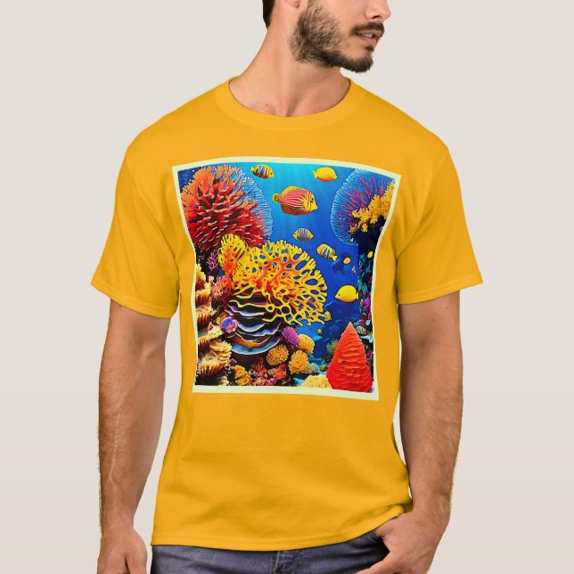 Undervattenskoralen Garden Design T Shirt (Framsida)
